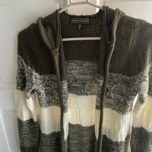 Dark green with white